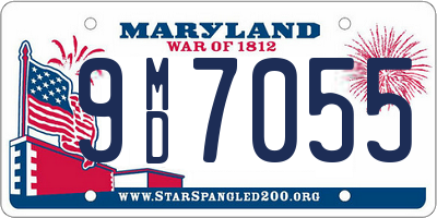 MD license plate 9MD7055