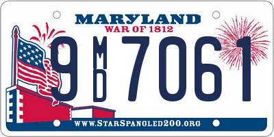 MD license plate 9MD7061