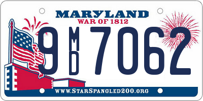 MD license plate 9MD7062