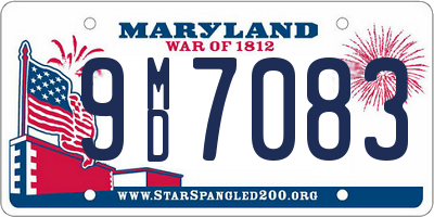 MD license plate 9MD7083