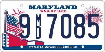 MD license plate 9MD7085