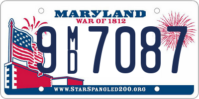 MD license plate 9MD7087
