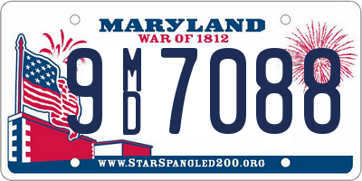 MD license plate 9MD7088