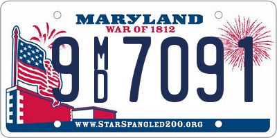 MD license plate 9MD7091