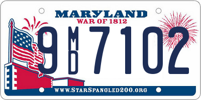 MD license plate 9MD7102