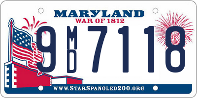 MD license plate 9MD7118