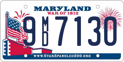 MD license plate 9MD7130