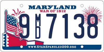 MD license plate 9MD7138