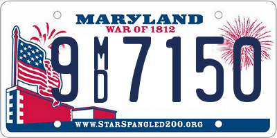 MD license plate 9MD7150