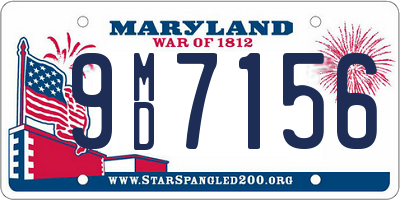 MD license plate 9MD7156