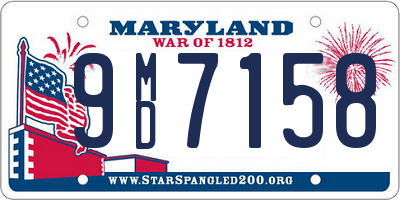 MD license plate 9MD7158