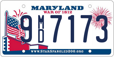 MD license plate 9MD7173