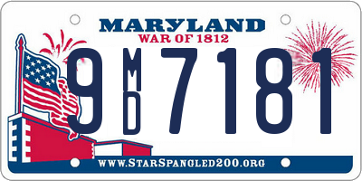 MD license plate 9MD7181