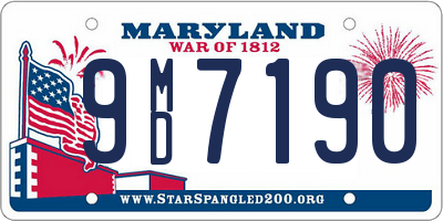 MD license plate 9MD7190