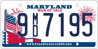 MD license plate 9MD7195