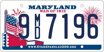 MD license plate 9MD7196