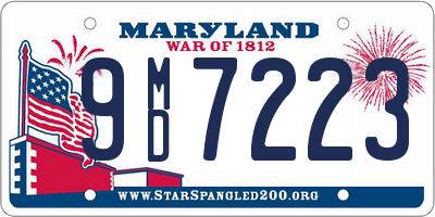 MD license plate 9MD7223