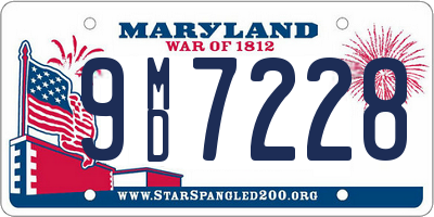 MD license plate 9MD7228