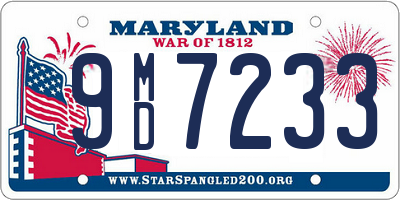 MD license plate 9MD7233