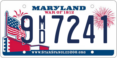 MD license plate 9MD7241