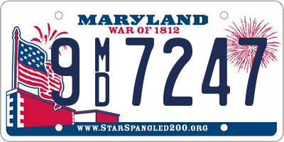 MD license plate 9MD7247
