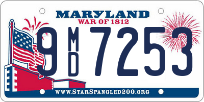 MD license plate 9MD7253