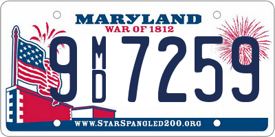 MD license plate 9MD7259