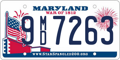 MD license plate 9MD7263