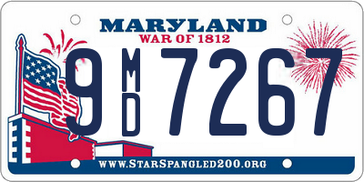 MD license plate 9MD7267