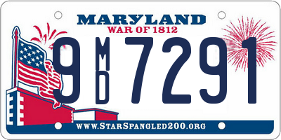 MD license plate 9MD7291