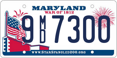 MD license plate 9MD7300