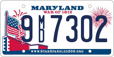 MD license plate 9MD7302