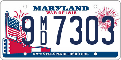 MD license plate 9MD7303