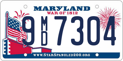 MD license plate 9MD7304