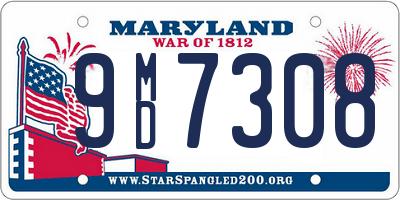 MD license plate 9MD7308