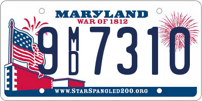 MD license plate 9MD7310