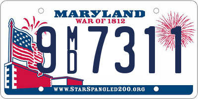 MD license plate 9MD7311