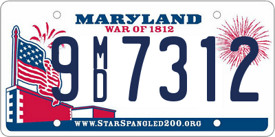 MD license plate 9MD7312