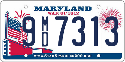 MD license plate 9MD7313