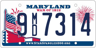 MD license plate 9MD7314