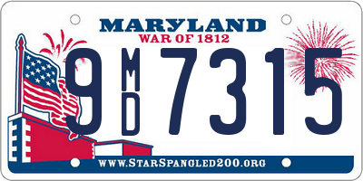 MD license plate 9MD7315