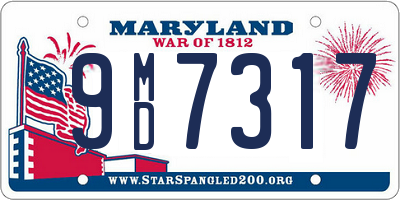 MD license plate 9MD7317