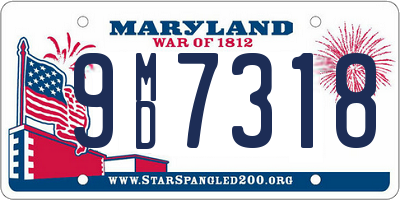 MD license plate 9MD7318