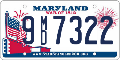 MD license plate 9MD7322