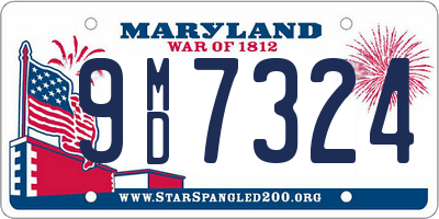 MD license plate 9MD7324