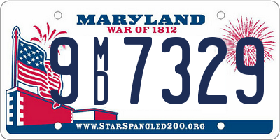 MD license plate 9MD7329