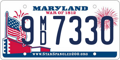 MD license plate 9MD7330