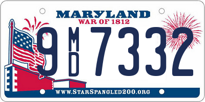 MD license plate 9MD7332