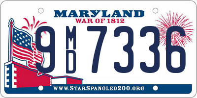 MD license plate 9MD7336