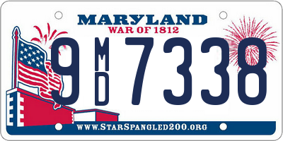 MD license plate 9MD7338